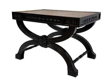 Regency Style Ebonized Low Side Table