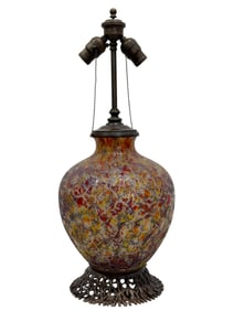 Early 20th C. Durand Art Glass Table Lamp