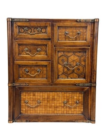 19th C. Asian Table Top Inlaid Cabinet