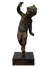 19th C. Bronze Grand Tour Cherub Statue