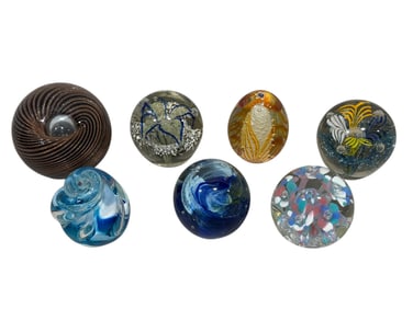Group of 7 Assorted Paperweights