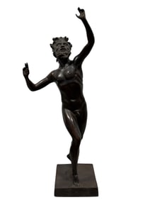 19th C. Bronze Grand Tour "Dancing Faun" Figure