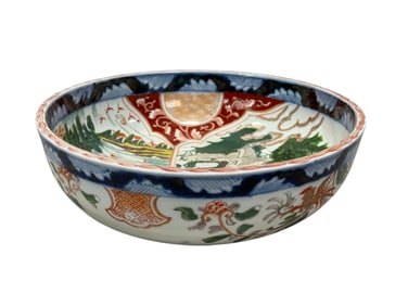 19th C. Japanese Meiji Imari Hand Painted Porcelain Bowl