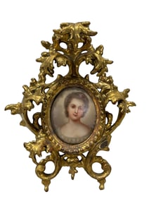 Signed 19th C. German Porcelain Portrait of a Madame