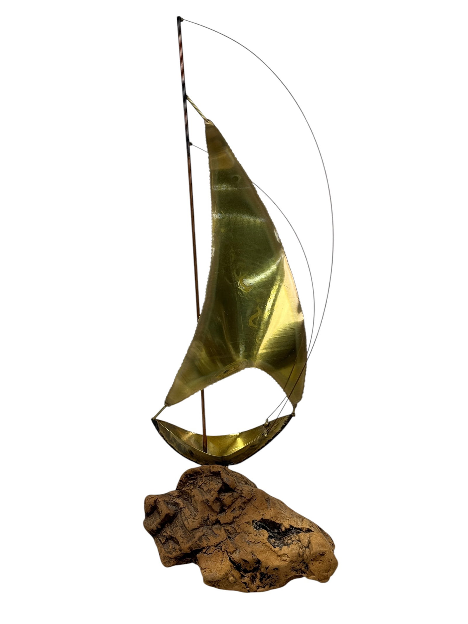 MCM Yosi Brass Sailboat Sculpture (1 of 7)