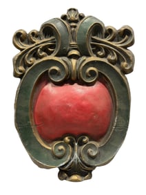 19th C. Painted Zinc Crest