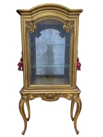 Gold Gilt French Style Display Cabinet