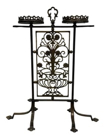RARE Signed Oscar B. Bach 19th C. Bronze Plant Stand