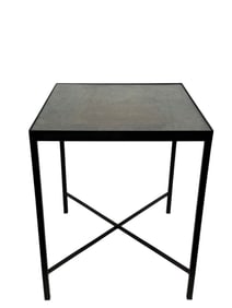 Iron Table w/ Antique Painted Panel of London