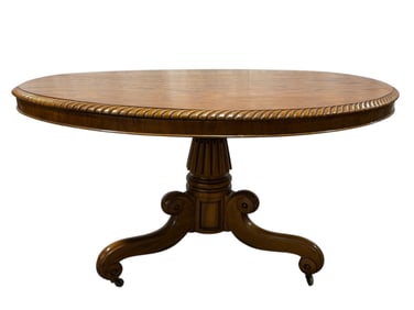 19th C. English Walnut Oval Top Breakfast Table