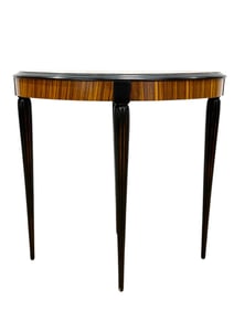 MCM Oval French Art Deco Style Macasser Wood Table