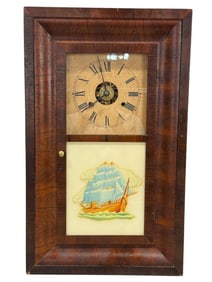 Antique American Mahogany Seth Thomas Wall Clock
