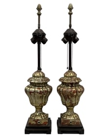 Pair of Gold Gilt Terracotta Borghese Lamps