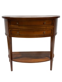"Grange" French Cherry Console Table w/ 2 Drawers