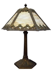 1920s Pittsburgh Carmel Slag Glass Lamp