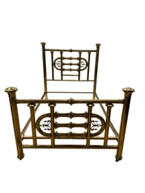 19th C. French Brass Tubular Bed