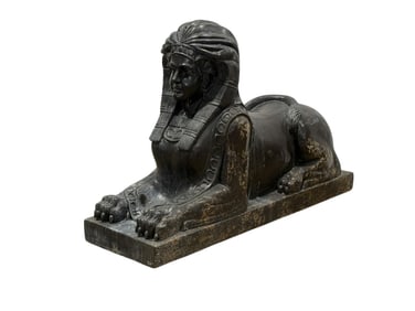 Large Egyptian Revival Sphinx Marble Sculpture