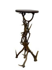 Antique Deer Antler Plant Stand