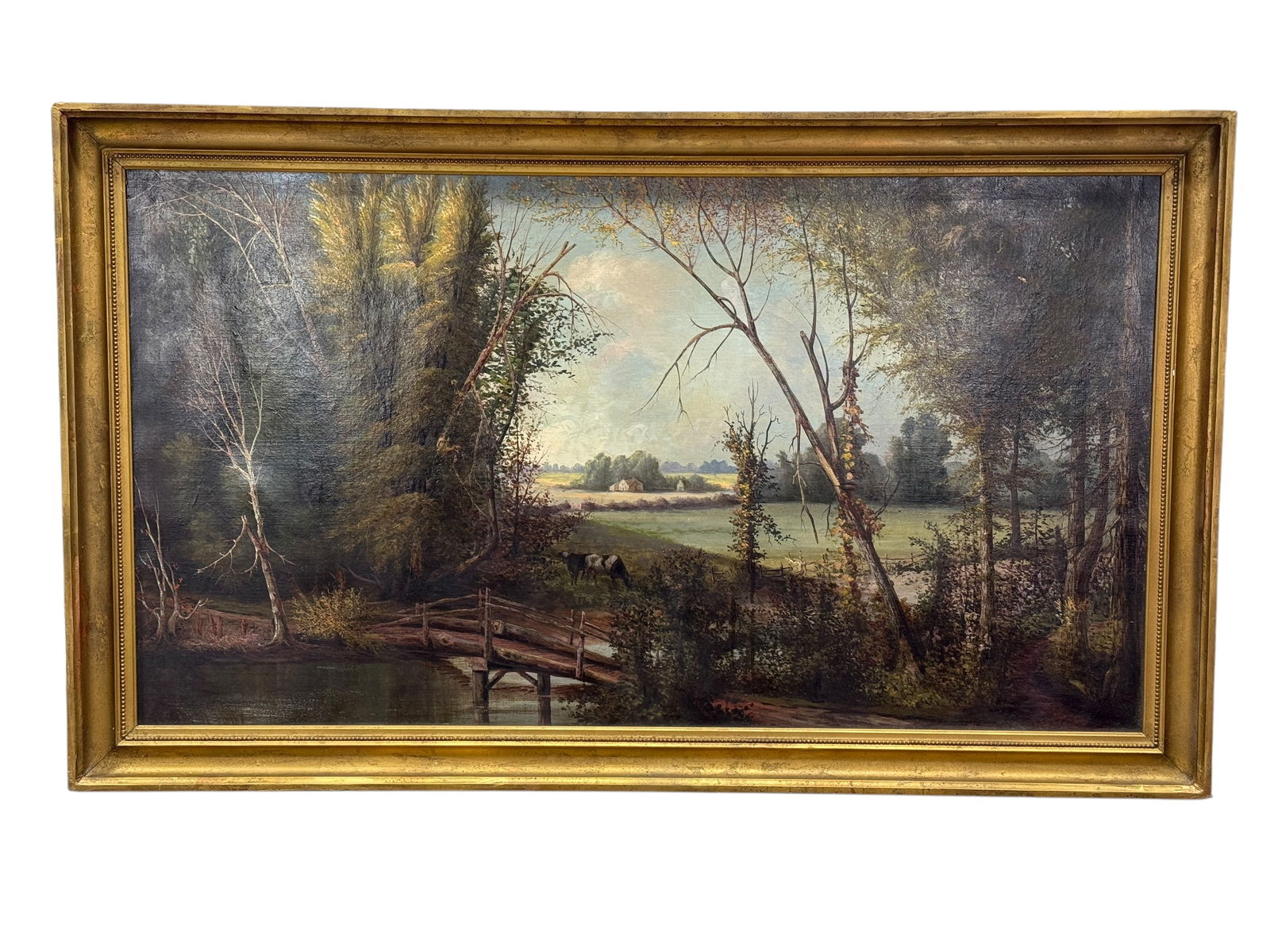 Signed Oil Painting Old Sailor W/ Pipe On Dock Signed Oil Painting Old Sailor W/ Pipe On Dock