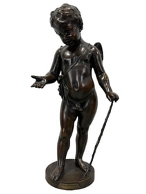 19th C. French Debut "Amour Mendiant" Bronze After Jean Didier