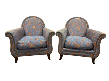 Pair of Swaim Upholstered Arm Chairs