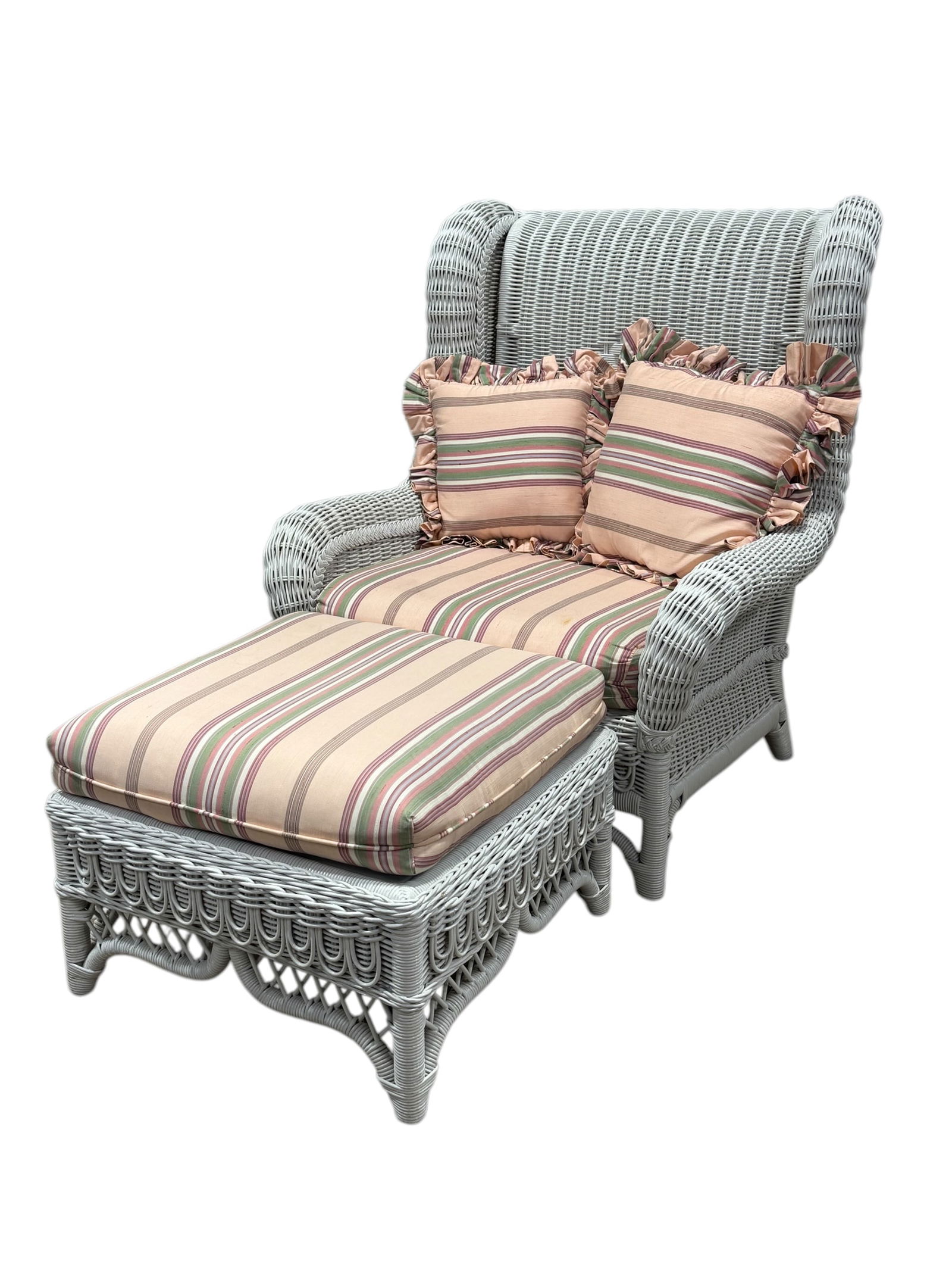 Wicker Chair & Ottoman by Henry Link (1 of 12)