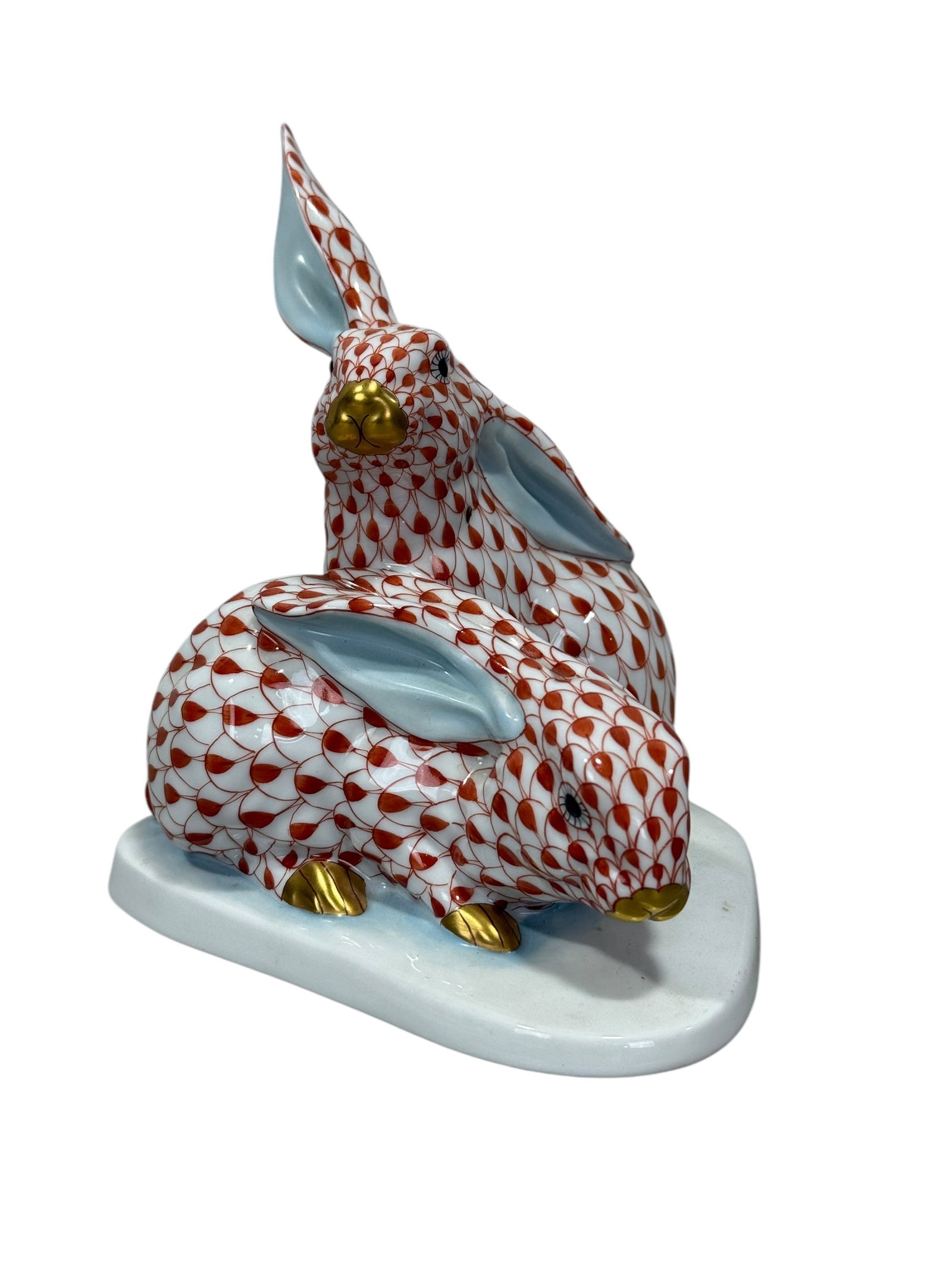 Herend Rust Fishnet Double Rabbit 5332 (1 of 7)