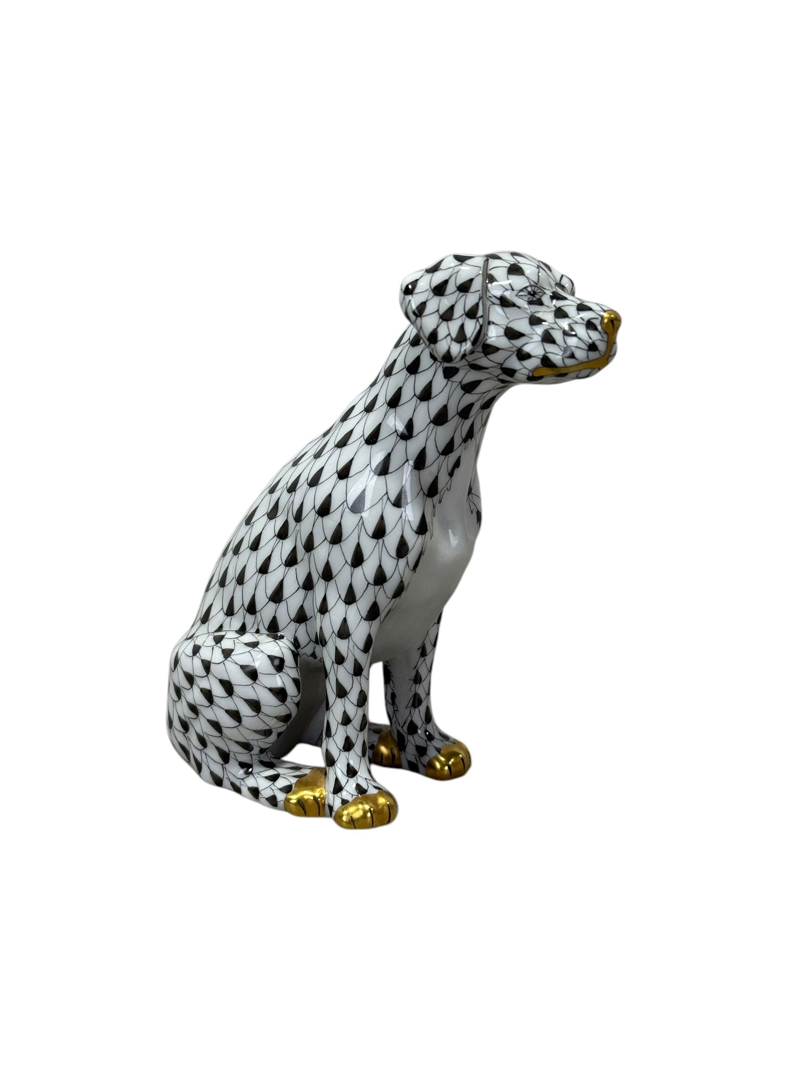 Herend Porcelain "Dog Seated" Figurine 15566 (1 of 6)