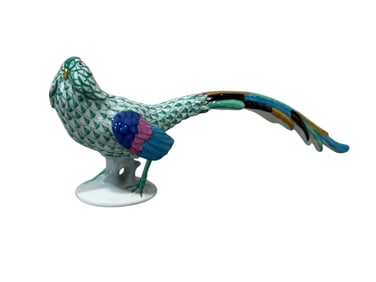 Herend Porcelain Green Fishnet Pheasant 5025