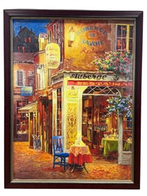 Large "Auderge de Savoie" Giclee by Victor Shvaiko