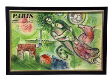 Framed Paris I'Opera for Romeo & Juliet by Marc Chagall Poster