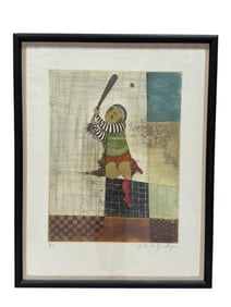 Signed Garcia Rodo Boulanger "Baseball" Lithograph