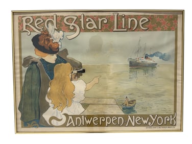 Henry Cassiers Red Star Line Antwerpen Poster