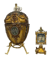 Signed Faberge 'Imperial Danish Jubilee' Egg w/ Orig Box