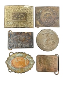Group of 6 Belt Buckles