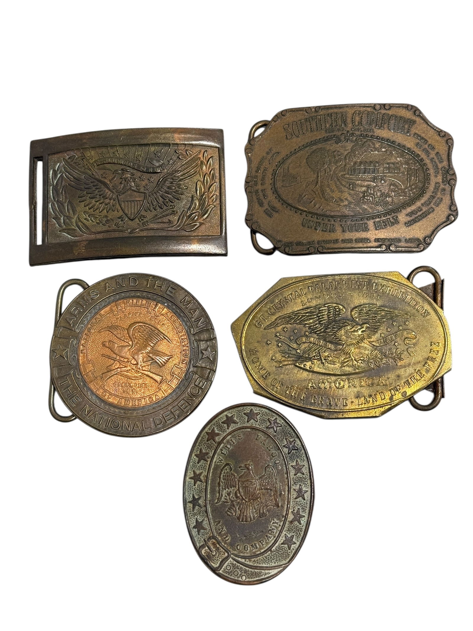 Group of 5 Belt Buckles: Group of 5 Belt Buckles
