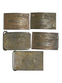 Group of 5 Belt Buckles