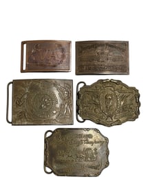 Group of 5 Belt Buckles