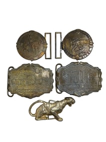 Group of 5 Belt Buckles