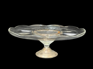 Duchin Creations Sterling Silver & Glass Cake Stand