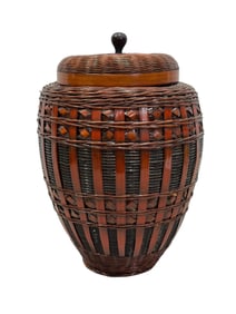 Early 20th C. Shanghai Lidded Basket