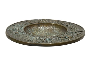 signed Bronze Tiffany Studios Zodiac Bowl