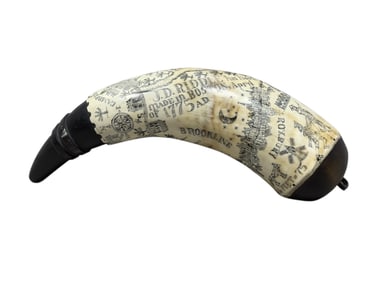 Scrimshaw Powder Horn by Peet