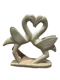 Pair of Stone Carved Flamingos