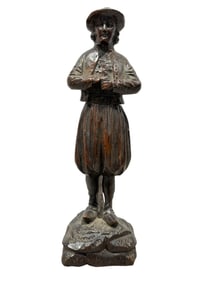 18th C. Carved Wood Statue