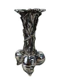Christofle Carrot & Motif Silver Plate Bud Vase