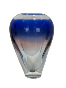 MCM Bohemian Art Glass Dimple Vase by Vladimir Mika for Moser