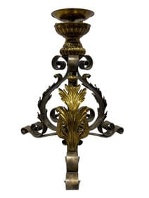 Maitland Smith Iron & Bronze Candle Holder