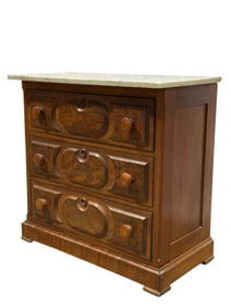 Eastlake Marble Top 3 Drawer Chest