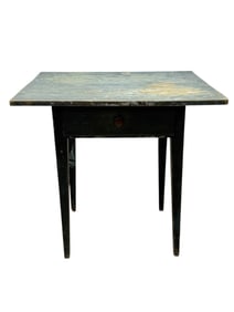Painted Primitive Side Table w/ Drawer